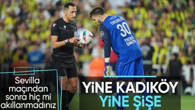 Fenerbahçe Lille maçında aynı senaryo: Yine sahaya yabancı madde atıldı