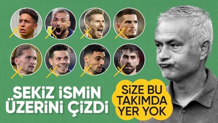 Jose Mourinho’dan 8 isme neşter! 17 milyon euroluk mali yük…