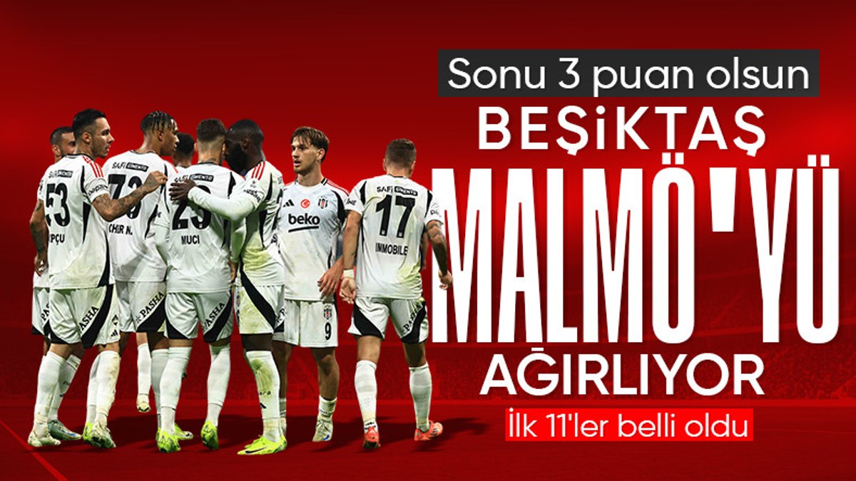 Beşiktaş – Malmö maçının ilk 11’leri